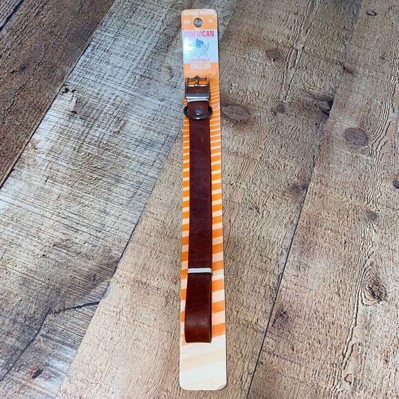 AMERICAN LEATHER Dog Collar Size 18” MADE in the USA. - Picture 3 of 6